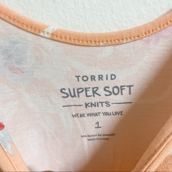 TORRID Super soft floral cold shoulder top - Picture 5 of 11